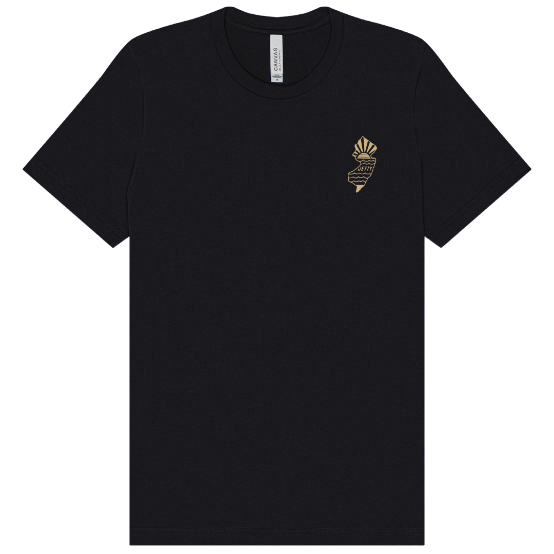 Jetty New Jersey State T-Shirt - Black