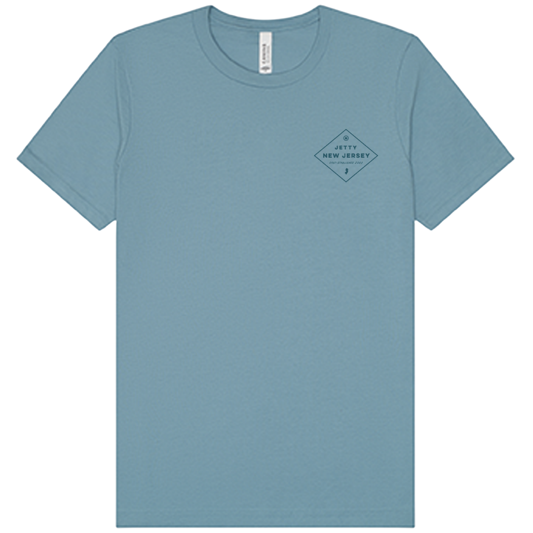 Jetty New Jersey Diamond T-Shirt - Denim Blue
