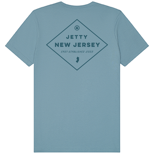 Jetty New Jersey Diamond T-Shirt - Denim Blue