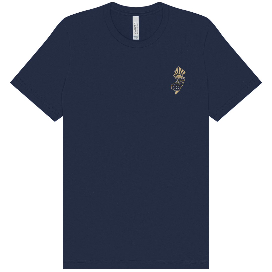 Jetty New Jersey State T-Shirt - Navy