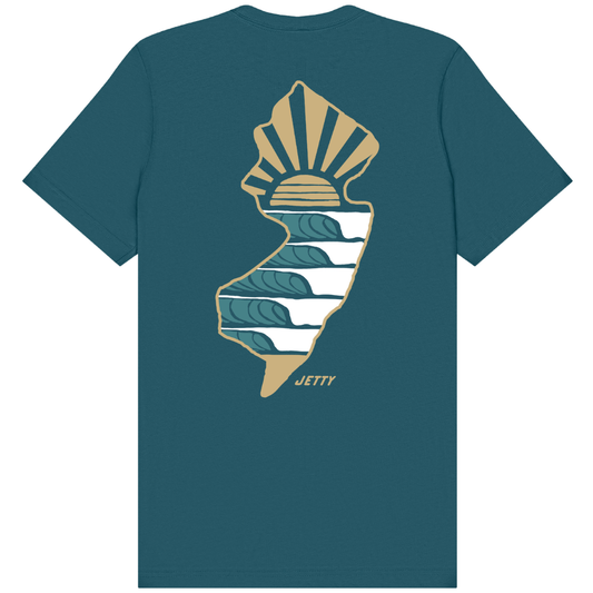 Jetty New Jersey State T-Shirt - Teal
