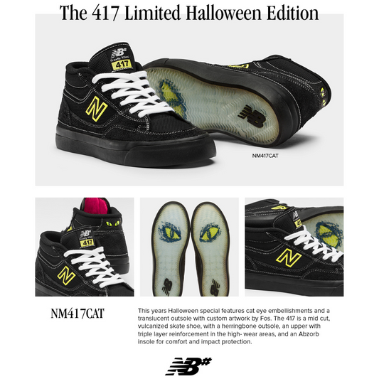 New Balance 417 Franky Halloween Limited Edition Shoes NM417CAT Black / Yellow