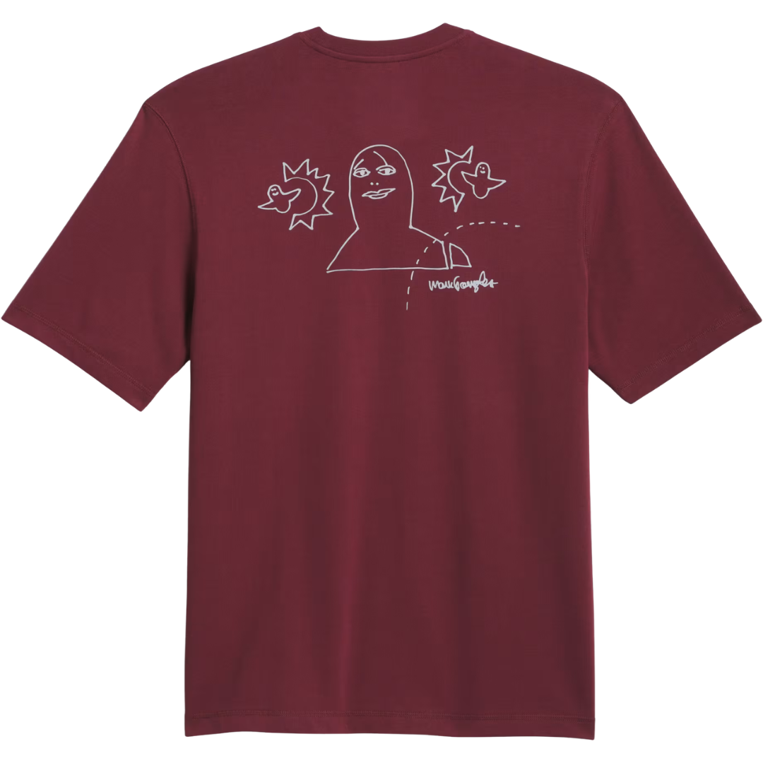 Adidas Skateboarding x Mark Gonzales Not Amused T-Shirt - Shadow Red / Halo Silver