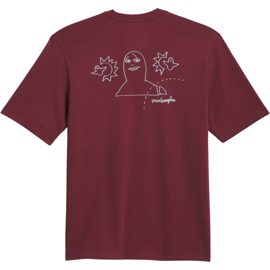 Adidas Skateboarding x Mark Gonzales Not Amused T-Shirt - Shadow Red / Halo Silver