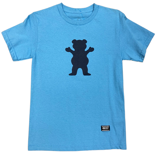 Grizzly Grip OG Bear Logo T-Shirt - Light Blue / Black