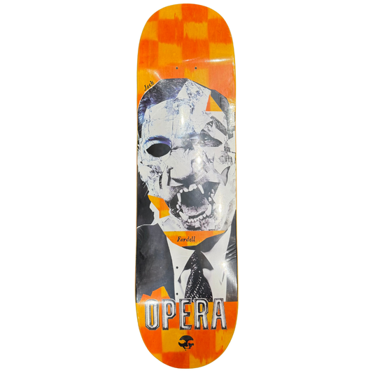 8.7" Opera Jack Fardell Politics Skateboard Deck - Yellow / Orange