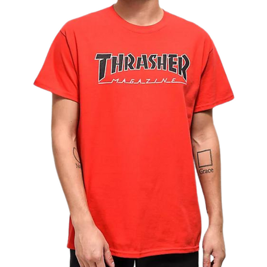 Thrasher Magazine Outlined T-Shirt - Red