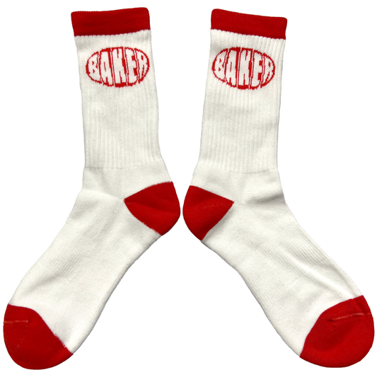 Baker Skateboards Oval Socks White / Red