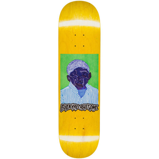 8.25" Fucking Awesome Louie Lopez Painted By Ranee Henderson Skateboard Deck - Assorted Stains