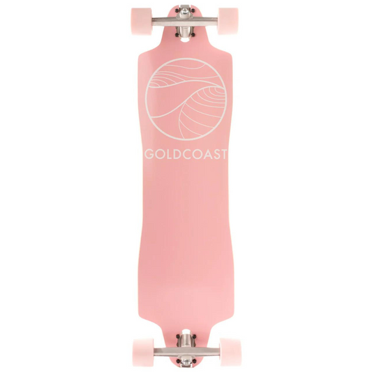 Gold Coast Classic Pink Drop Through Longboard Complete Skateboard