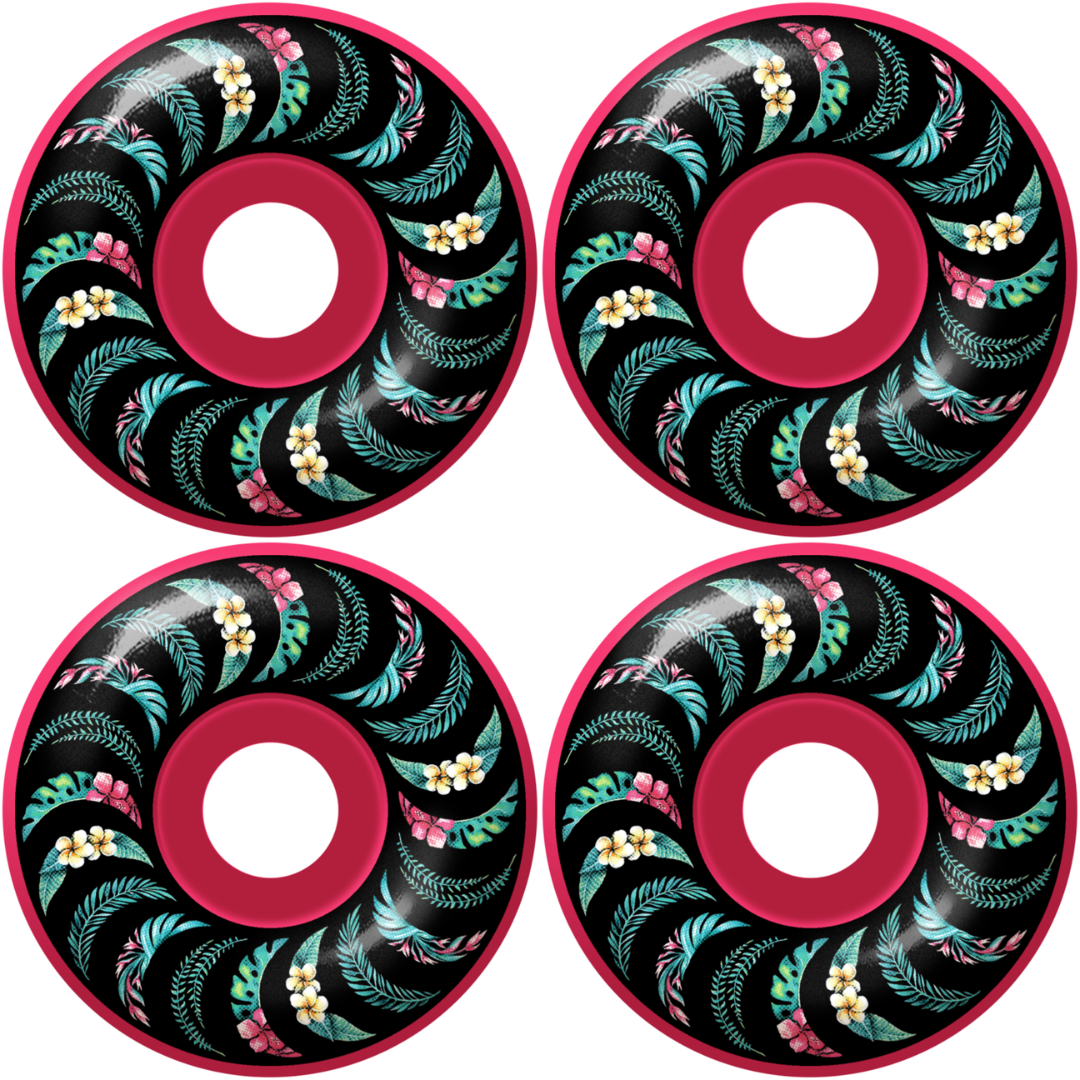 52mm Spitfire F4 Formula Four Floral Classic Wheels Pink 99a