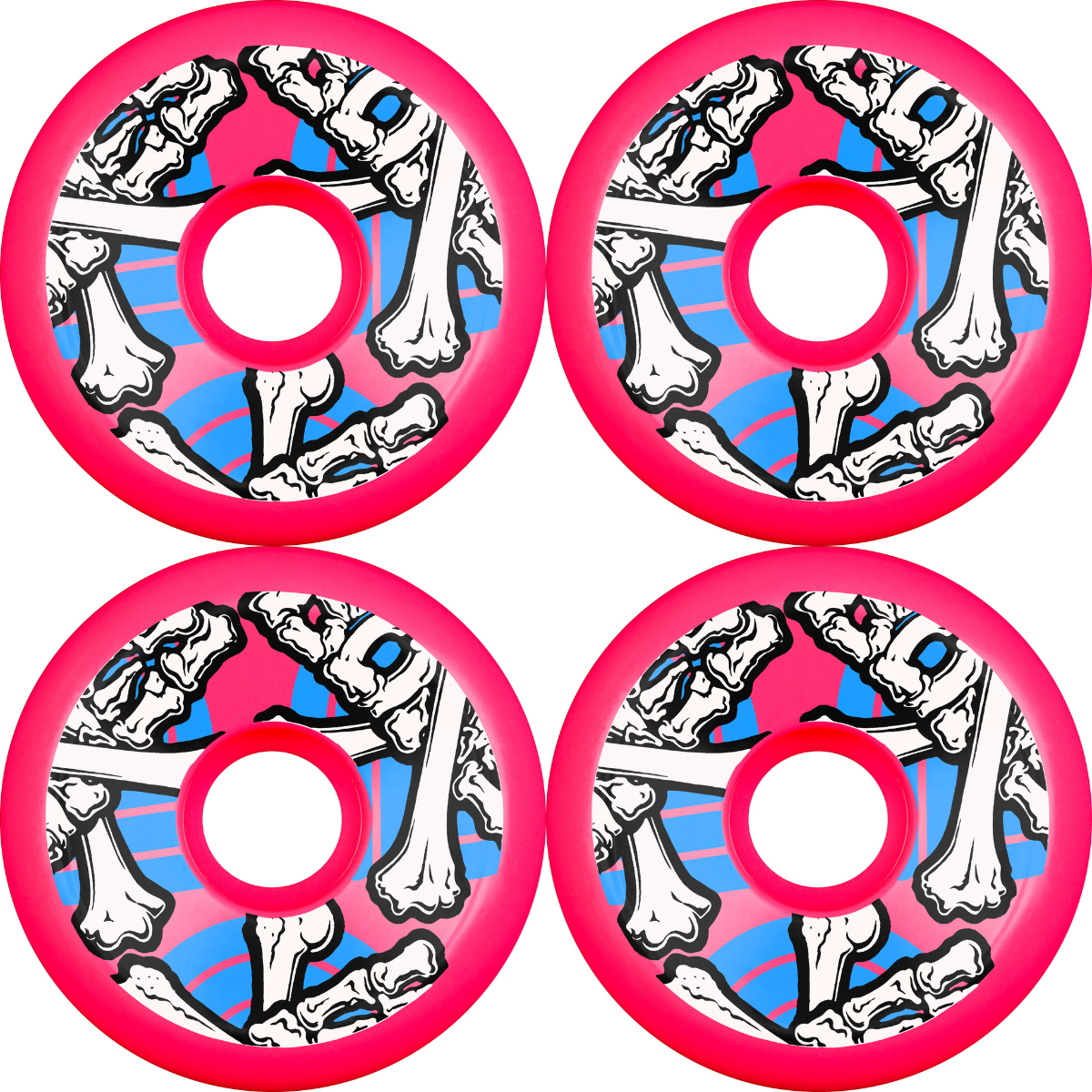 64mm Powell Peralta Crossbones Skateboard Wheels Pink 97a