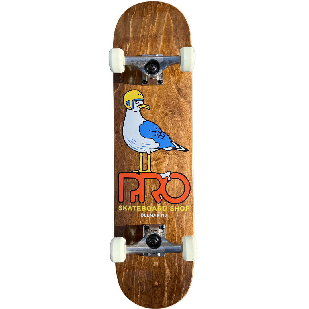 8.0" Pro Skateboard Shop Seagull Complete Skateboard - Brown