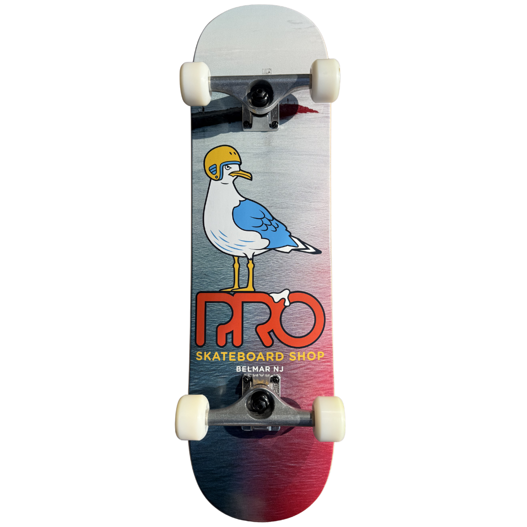 8.25" Pro Skateboard Shop Belmar Seagull Complete Skateboard (INDY 144)
