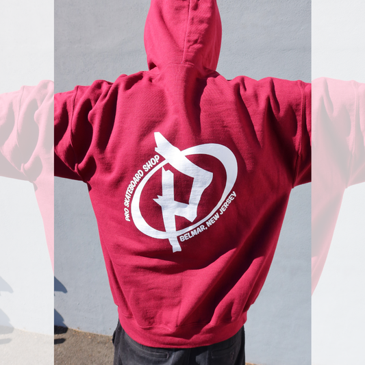 Pro Skateboard Shop P Logo Hoodie - Maroon