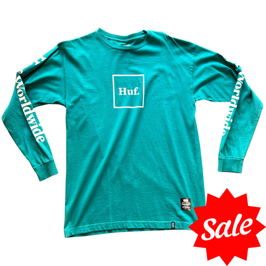 Huf Domestics Long Sleeve Shirt - Quetzal Green