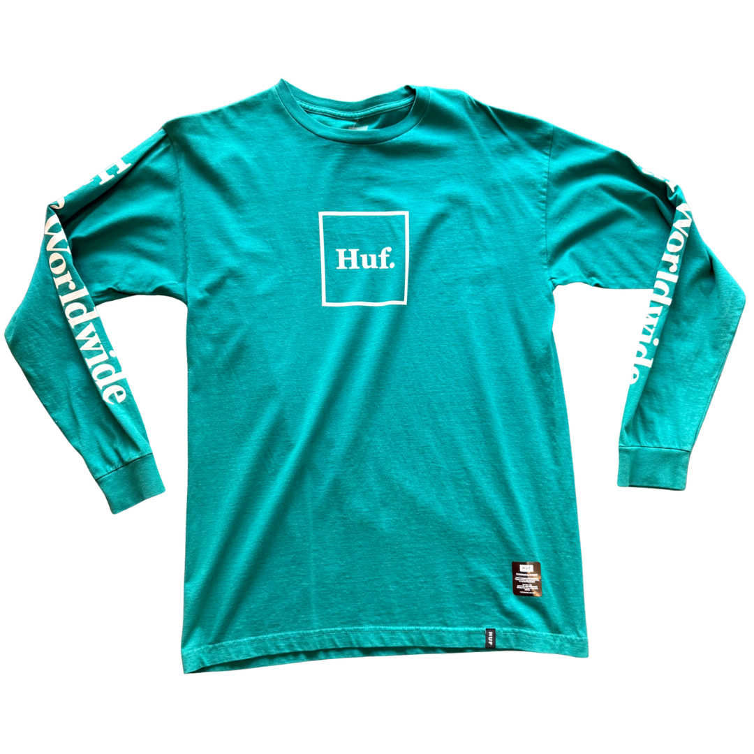 Huf Domestics Long Sleeve Shirt - Quetzal Green