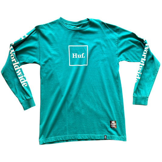Huf Domestics Long Sleeve Shirt - Quetzal Green
