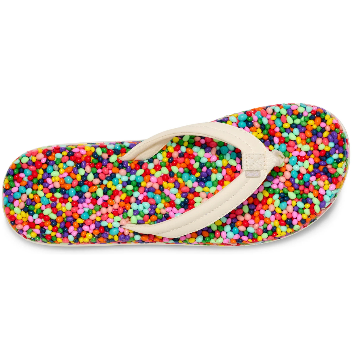 Sanuk Bubblecush Women's Comfort Flip Flops - Rainbow Confetti