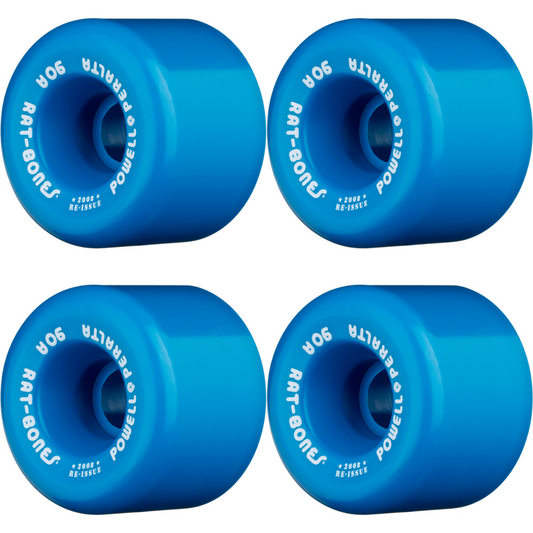 60mm Powell Peralta Rat Bones Skateboard Wheels 90a - Blue