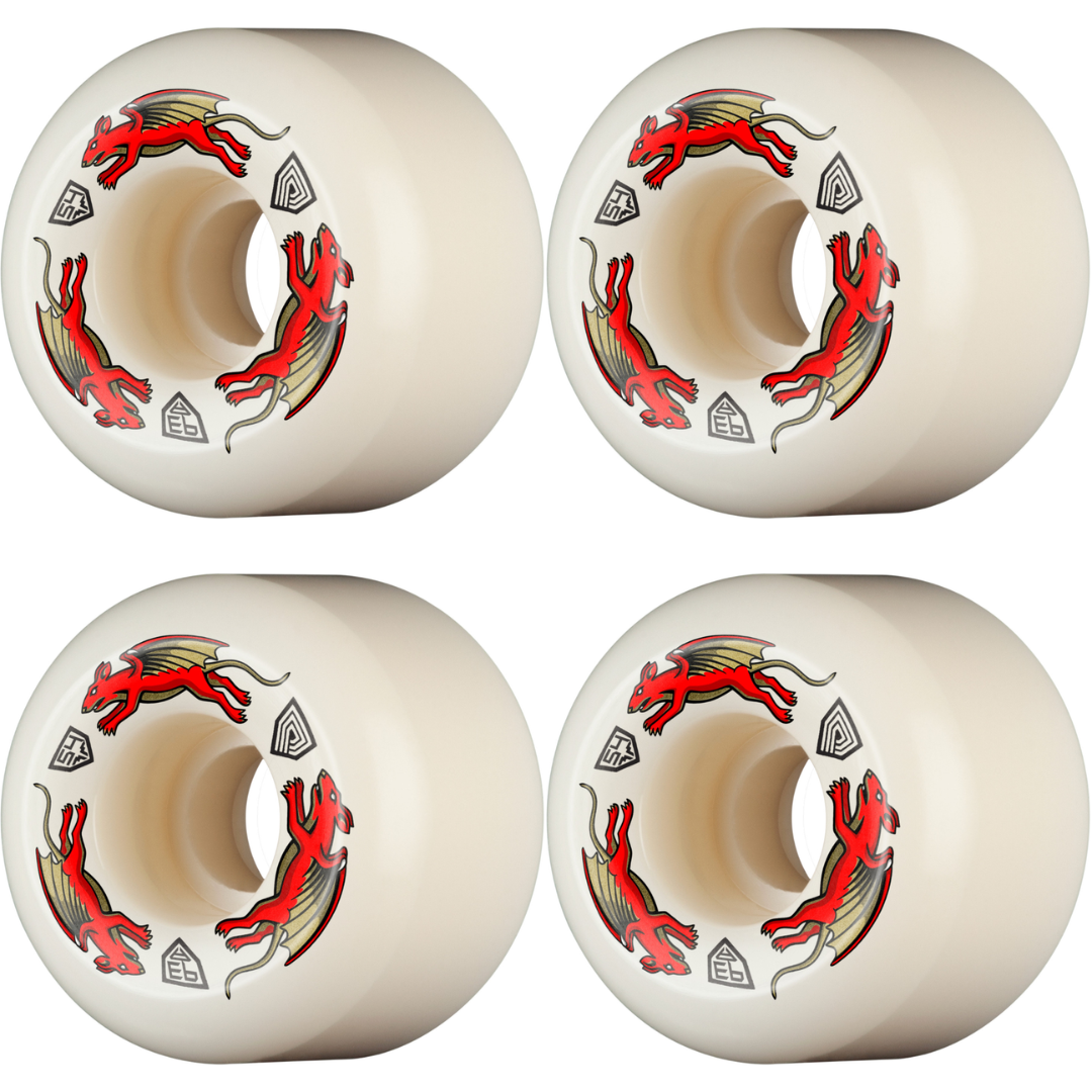 54mm Powell Peralta Nano Rats Skateboard Wheels 93a - AA2 Asymmetrical Shape