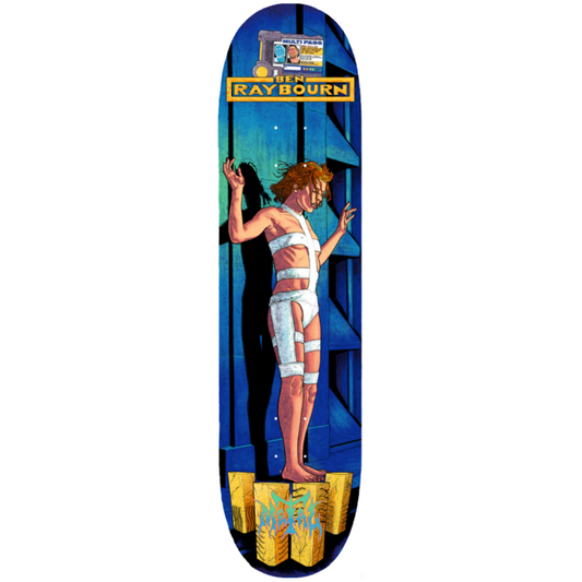 8.75" Metal Ben Raybourn EGG SHAPE Multi Pass Skateboard Deck