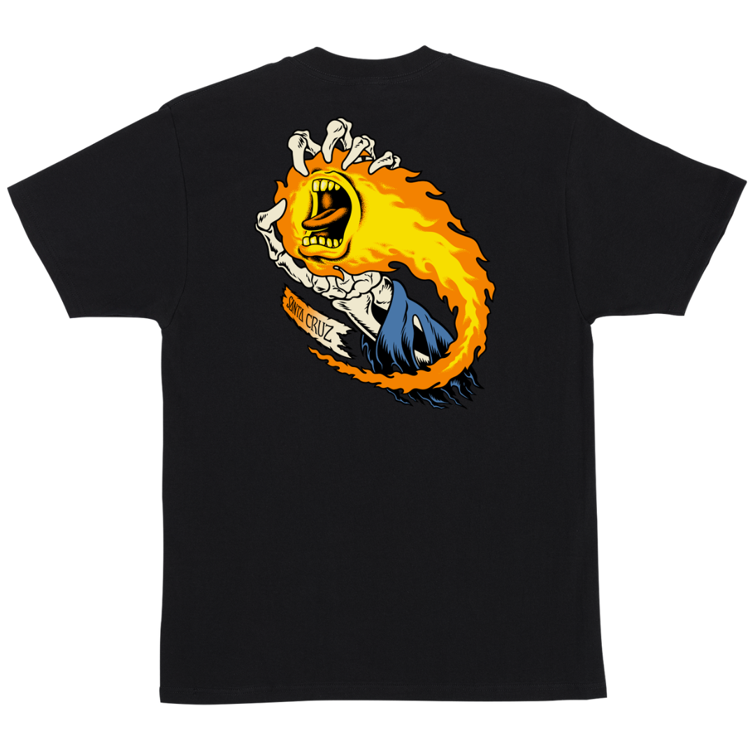 Santa Cruz Skateboards O'Brien Screaming Reaper T-Shirt - Black