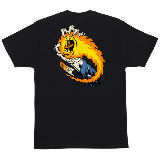 Santa Cruz Skateboards O'Brien Screaming Reaper T-Shirt - Black