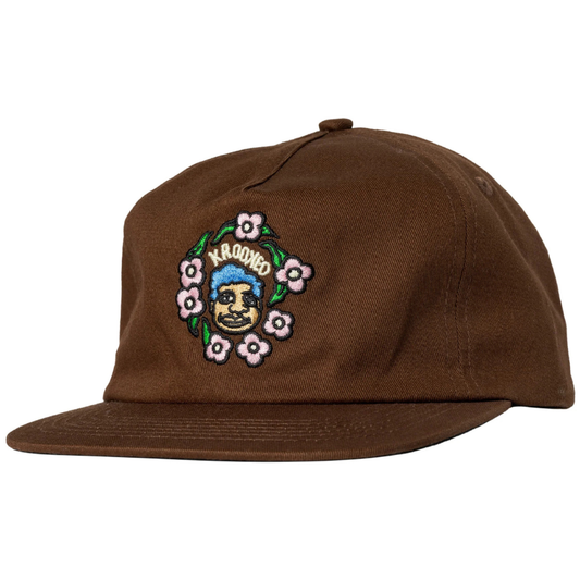 Krooked Skateboards Sweatpants Redux Snapback Hat - Brown