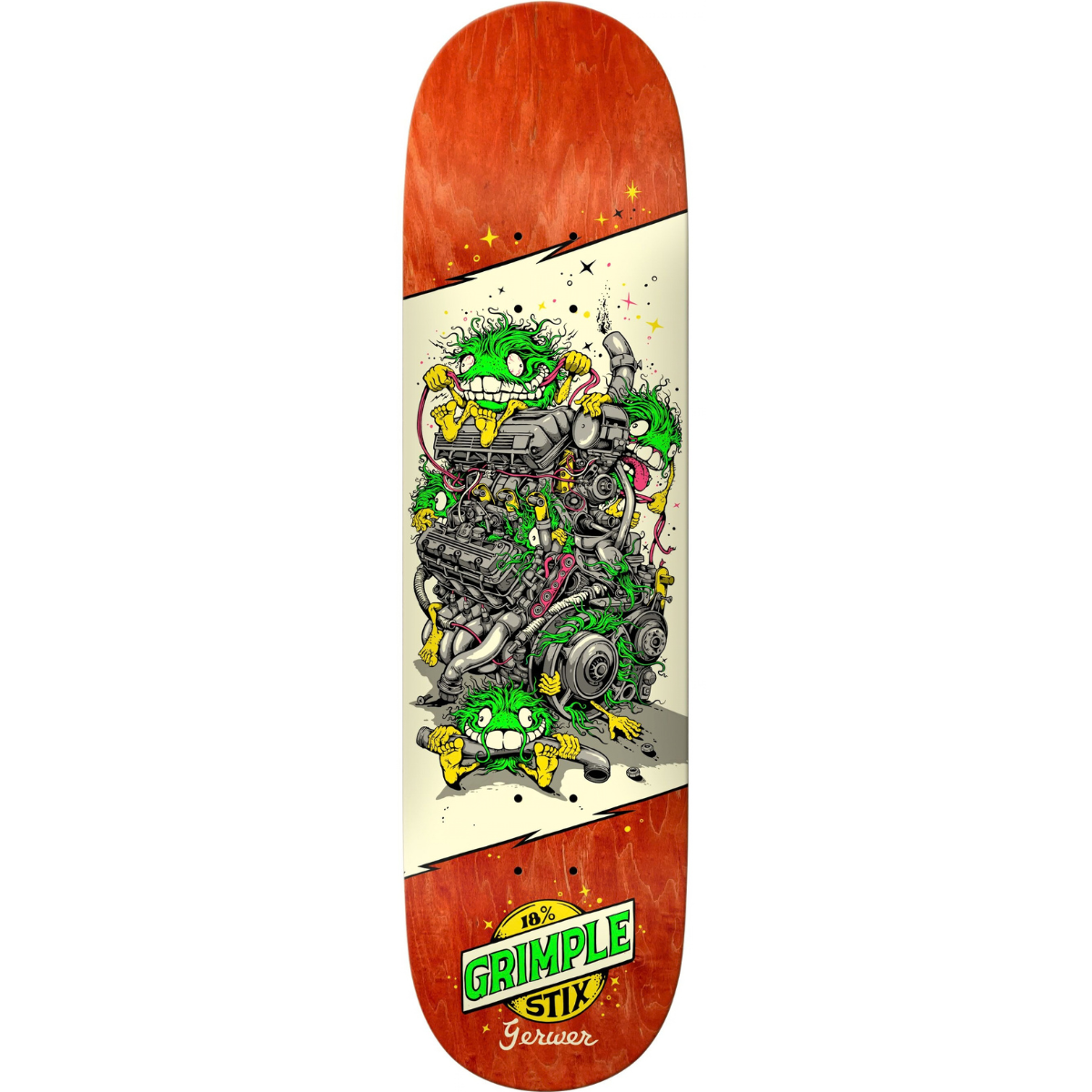 8.28" Anti-Hero Grimple Stix Frank Gerwer Revs Skateboard Deck - Assorted Stains