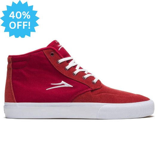 Lakai Riley 3 High - Red Suede Skate Shoes