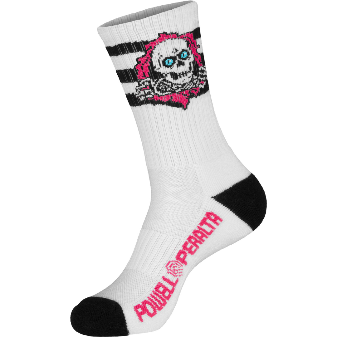 Powell Peralta Ripper Cotton Socks Stripes Pink / Black / White