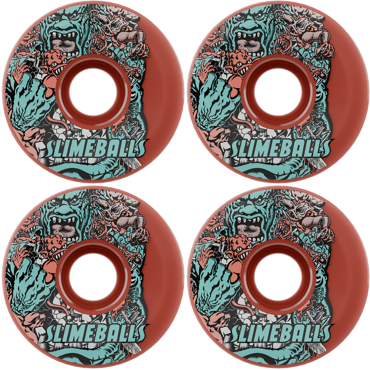 60mm Slime Balls Rob Roskopp Five Reissue OG Slime Pink Wheels 78a
