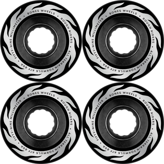 59mm Bones Wheels ATF Rough Rider Eternal Flame Black - 80a