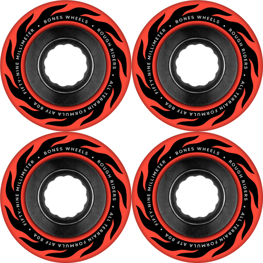 59mm Bones Wheels ATF Rough Rider Eternal Flame Red - 80a