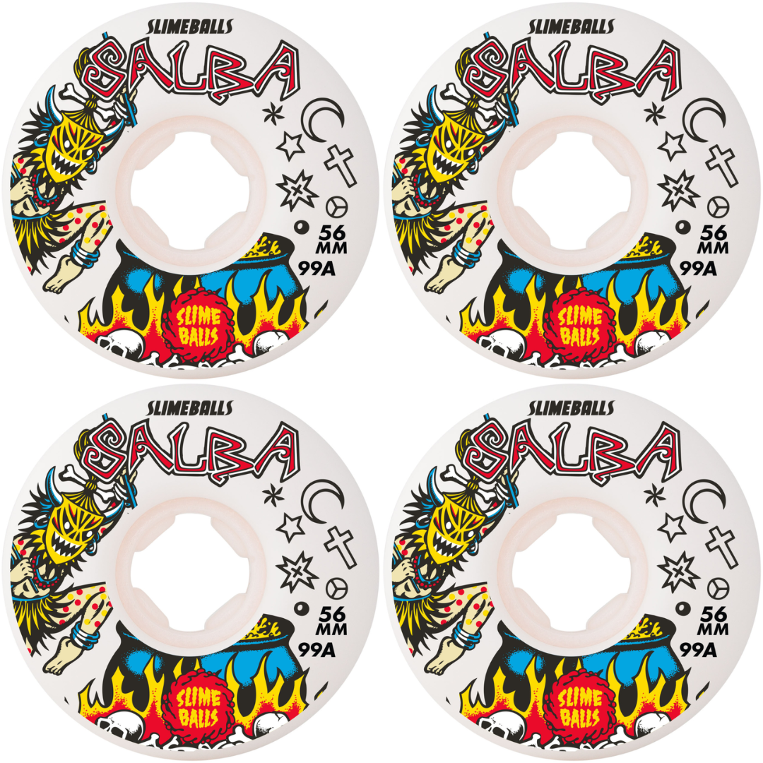 56mm Slime Balls Wheels Salba Witch Doctor Reissue Chubbies White 99a
