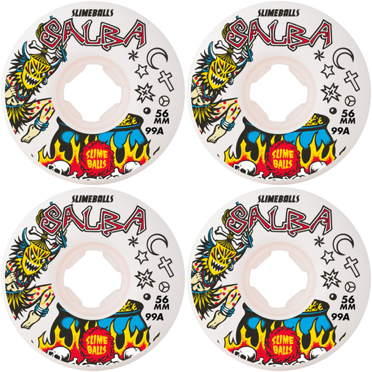 56mm Slime Balls Wheels Salba Witch Doctor Reissue Chubbies White 99a
