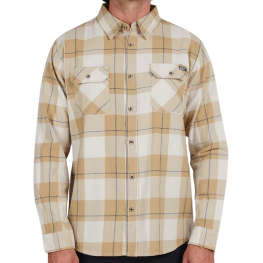 Salty Crew First Light Flannel - Peyote White
