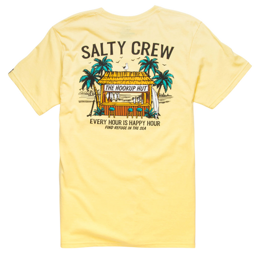 Salty Crew Salty Hut Short Sleeve T-Shirt - Banana Yellow