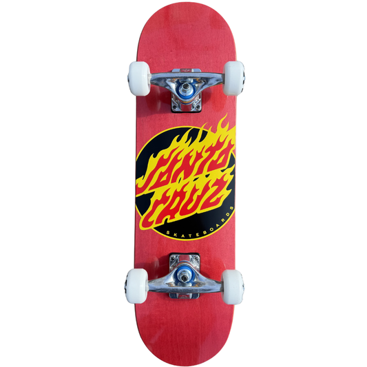 7.25" Santa Cruz Flame Dot Complete Skateboard