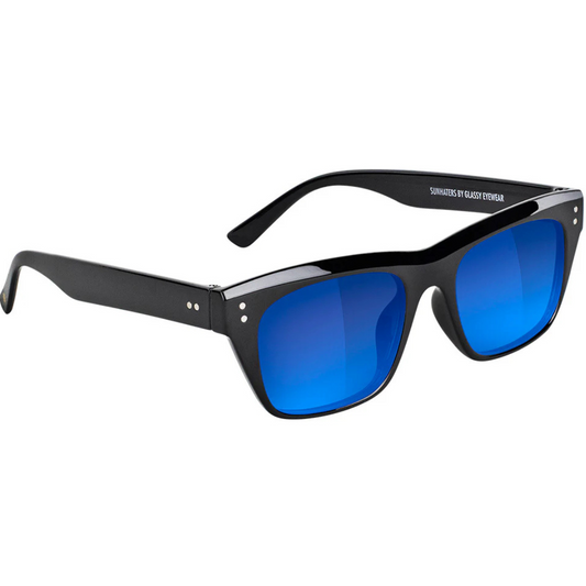 Glassy Santos Polarized Sunglasses - Black / Blue Lens