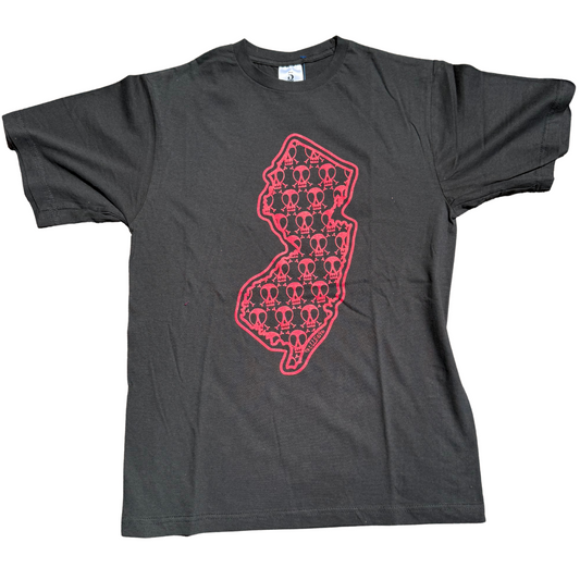 Skullboy New Jersey Skull T-Shirt - Black / Red
