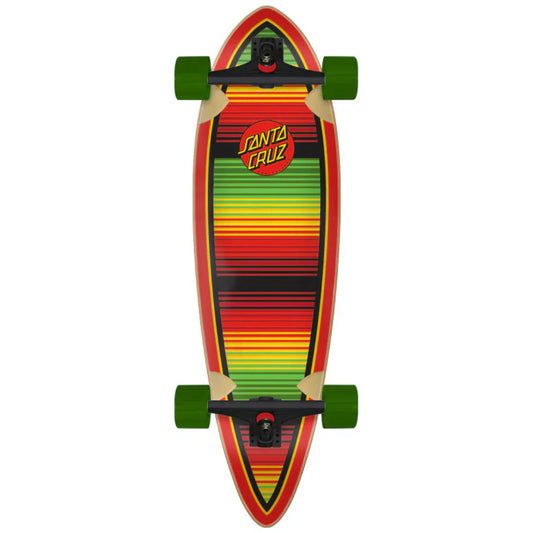 *BLEMISHED* 33" Santa Cruz Pintail Longboard Serape Complete Skateboard