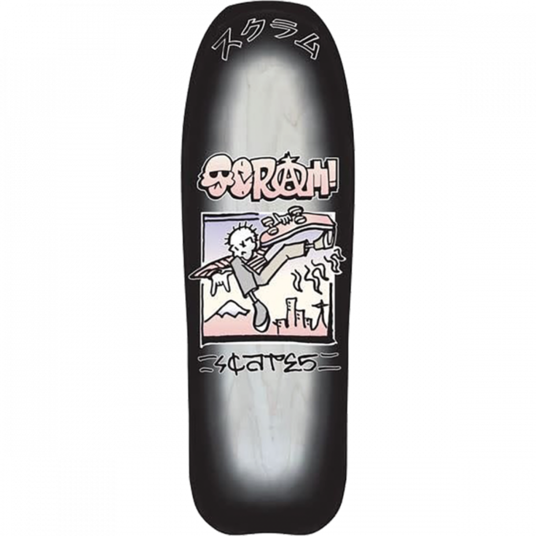 10.37" Scram Skateboards Boneless Deck Black / Natural