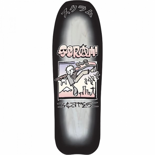 10.37" Scram Skateboards Boneless Deck Black / Natural