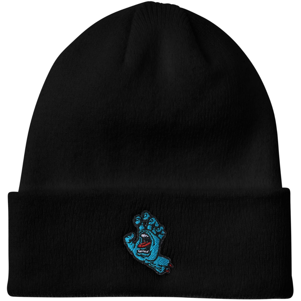 Santa Cruz Skateboards Screaming Hand Beanie Long Shoreman Hat - Black