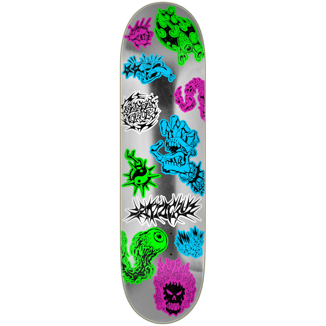 8.0" Santa Cruz Scribble Flash Feel Base Skateboard Deck