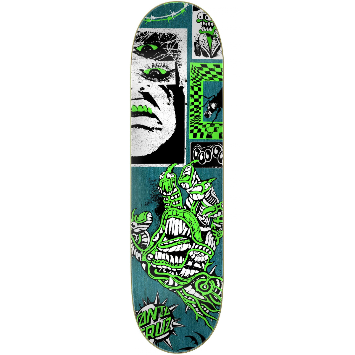 8.0" Santa Cruz Scourge Hand Skateboard Deck