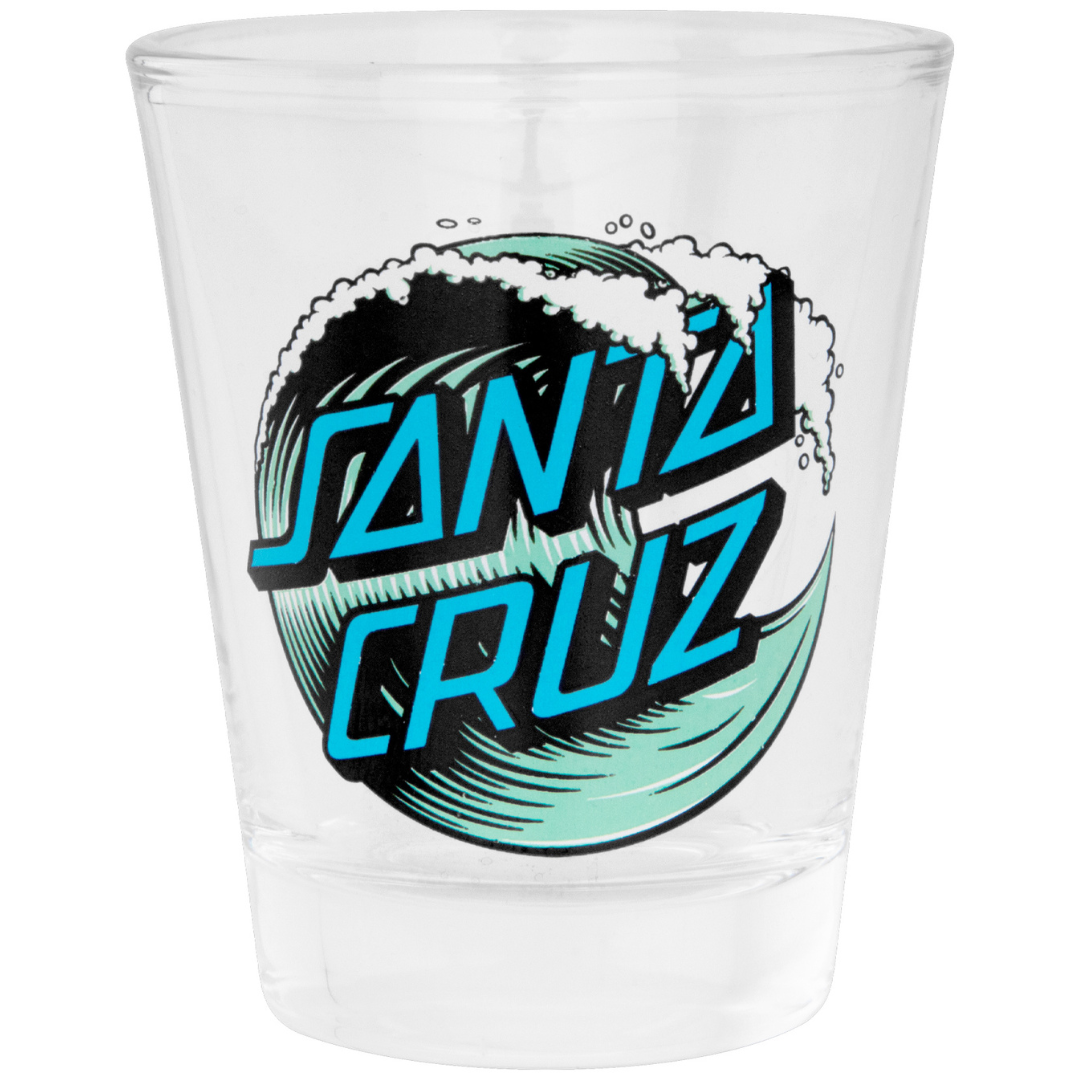 Santa Cruz Skateboards Wave Dot 2oz Shot Glass - Clear