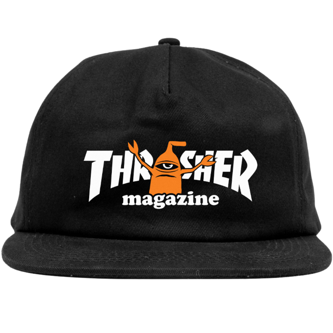 Thrasher Magazine x Toy Machine Sect Snapback Hat - Black